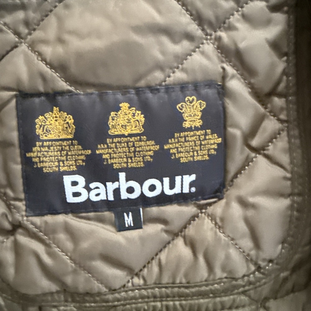 Barbour Rider Quilt Jacket Men Medium Brown International Motorcycle Biker - Picture 6 of 12